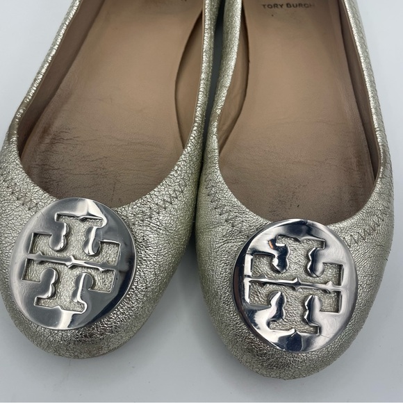 Tory Burch metallic silver ballet flats - Picture 4 of 9